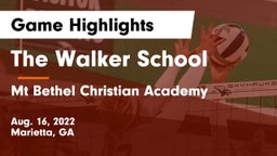 The Walker School vs Mt Bethel Christian Academy Game Highlights - Aug. 16, 2022