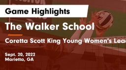 The Walker School vs Coretta Scott King Young Women's Leadership Academy  Game Highlights - Sept. 20, 2022