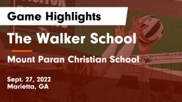 The Walker School vs Mount Paran Christian School Game Highlights - Sept. 27, 2022