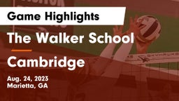 The Walker School vs Cambridge  Game Highlights - Aug. 24, 2023