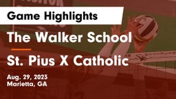 The Walker School vs St. Pius X Catholic  Game Highlights - Aug. 29, 2023