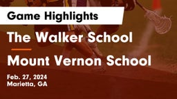 The Walker School vs Mount Vernon School Game Highlights - Feb. 27, 2024