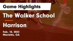 The Walker School vs Harrison  Game Highlights - Feb. 10, 2022