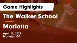 The Walker School vs Marietta  Game Highlights - April 12, 2022