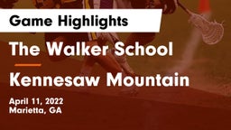 The Walker School vs Kennesaw Mountain  Game Highlights - April 11, 2022