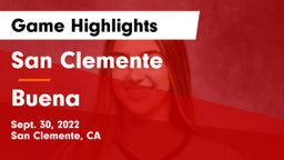 San Clemente  vs Buena  Game Highlights - Sept. 30, 2022