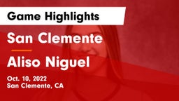 San Clemente  vs Aliso Niguel  Game Highlights - Oct. 10, 2022