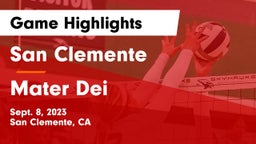 San Clemente  vs Mater Dei  Game Highlights - Sept. 8, 2023