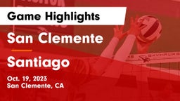 San Clemente  vs Santiago  Game Highlights - Oct. 19, 2023