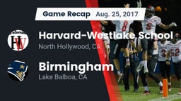 Recap: Harvard-Westlake School vs. Birmingham  2017
