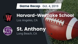 Recap: Harvard-Westlake School vs. St. Anthony  2019