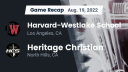 Recap: Harvard-Westlake School vs. Heritage Christian   2022