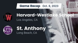 Recap: Harvard-Westlake School vs. St. Anthony  2023