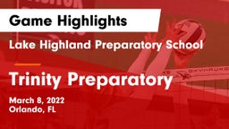 Lake Highland Preparatory School vs Trinity Preparatory  Game Highlights - March 8, 2022