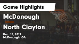 McDonough  vs North Clayton  Game Highlights - Dec. 15, 2019