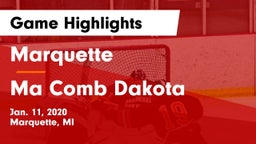 Marquette  vs Ma Comb Dakota Game Highlights - Jan. 11, 2020