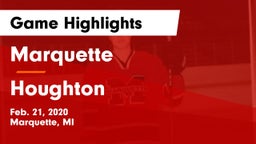 Marquette  vs Houghton  Game Highlights - Feb. 21, 2020