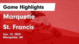 Marquette  vs St. Francis  Game Highlights - Jan. 12, 2024