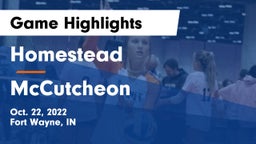 Homestead  vs McCutcheon  Game Highlights - Oct. 22, 2022