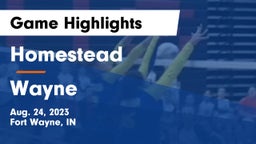 Homestead  vs Wayne Game Highlights - Aug. 24, 2023