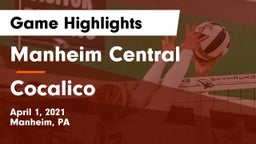 Manheim Central  vs Cocalico  Game Highlights - April 1, 2021