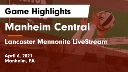 Manheim Central  vs Lancaster Mennonite LiveStream Game Highlights - April 6, 2021
