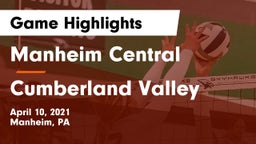 Manheim Central  vs Cumberland Valley  Game Highlights - April 10, 2021