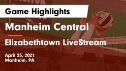 Manheim Central  vs Elizabethtown LiveStream Game Highlights - April 23, 2021