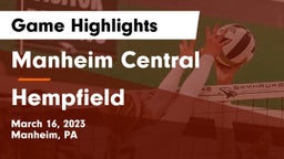 Manheim Central  vs Hempfield  Game Highlights - March 16, 2023