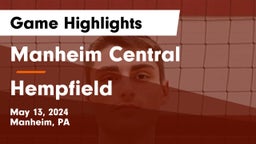 Manheim Central  vs Hempfield  Game Highlights - May 13, 2024
