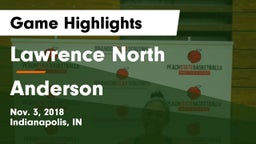 Lawrence North  vs Anderson  Game Highlights - Nov. 3, 2018