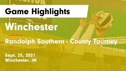 Winchester  vs Randolph Southern  - County Tourney Game Highlights - Sept. 25, 2021