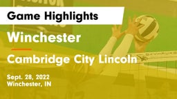 Winchester  vs Cambridge City Lincoln Game Highlights - Sept. 28, 2022