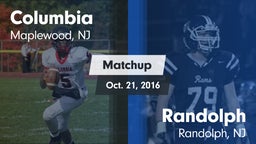 Matchup: Columbia  vs. Randolph  2016