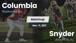 Matchup: Columbia  vs. Snyder  2017