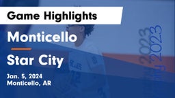 Monticello  vs Star City  Game Highlights - Jan. 5, 2024