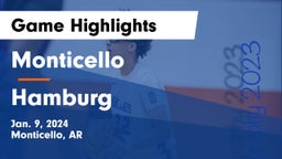 Monticello  vs Hamburg  Game Highlights - Jan. 9, 2024