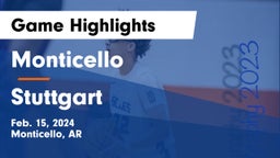 Monticello  vs Stuttgart  Game Highlights - Feb. 15, 2024