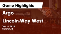 Argo  vs Lincoln-Way West  Game Highlights - Jan. 6, 2024