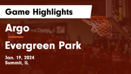 Argo  vs Evergreen Park  Game Highlights - Jan. 19, 2024