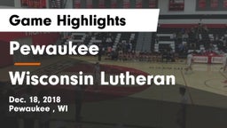 Pewaukee  vs Wisconsin Lutheran  Game Highlights - Dec. 18, 2018