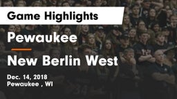 Pewaukee  vs New Berlin West  Game Highlights - Dec. 14, 2018