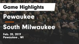 Pewaukee  vs South Milwaukee  Game Highlights - Feb. 20, 2019