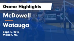 McDowell   vs Watauga  Game Highlights - Sept. 5, 2019
