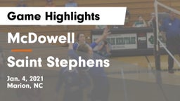 McDowell   vs Saint Stephens  Game Highlights - Jan. 4, 2021