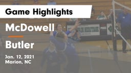 McDowell   vs Butler Game Highlights - Jan. 12, 2021