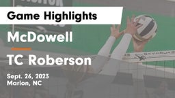 McDowell   vs TC Roberson  Game Highlights - Sept. 26, 2023