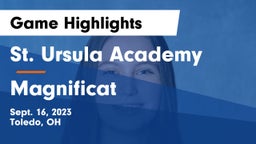 St. Ursula Academy  vs Magnificat  Game Highlights - Sept. 16, 2023