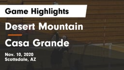 Desert Mountain  vs Casa Grande Game Highlights - Nov. 10, 2020