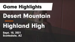 Desert Mountain  vs Highland High Game Highlights - Sept. 10, 2021